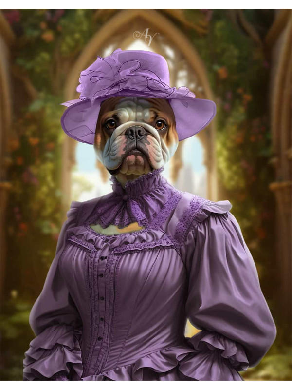 Noble Ladies Pet Period Style Customized Photo Paintings