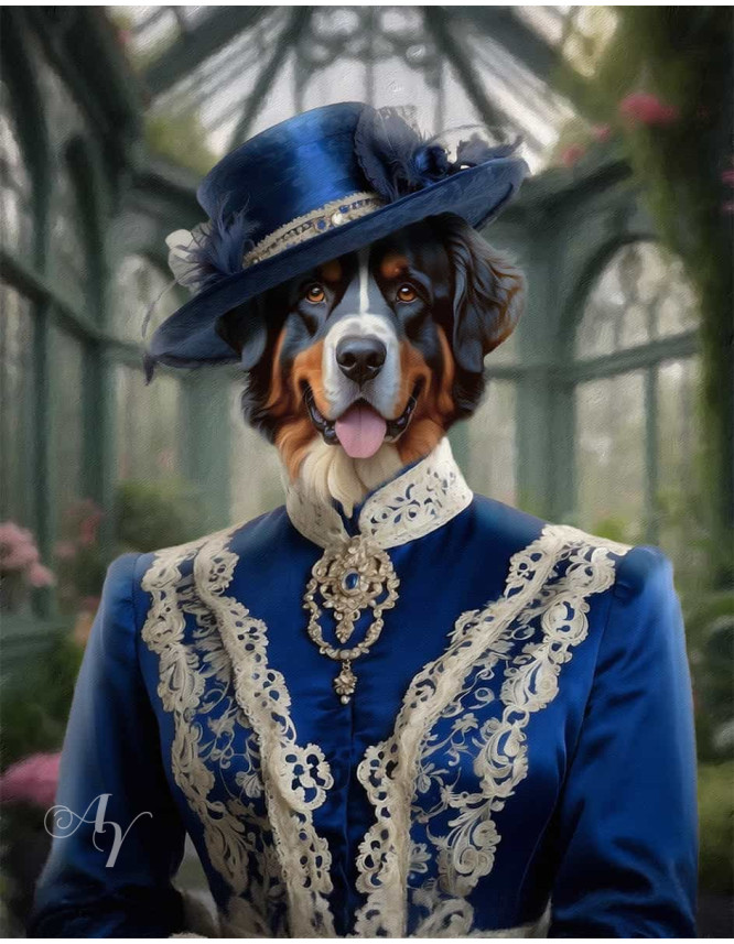 Noble Ladies Pet Period Style Customized Photo Paintings Noble Ladies Pet Period Style Customized Photo Paintings