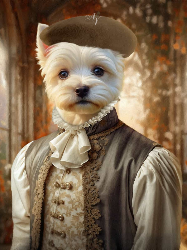 Noble Lords Pet Period Style Customized Photo Paintings