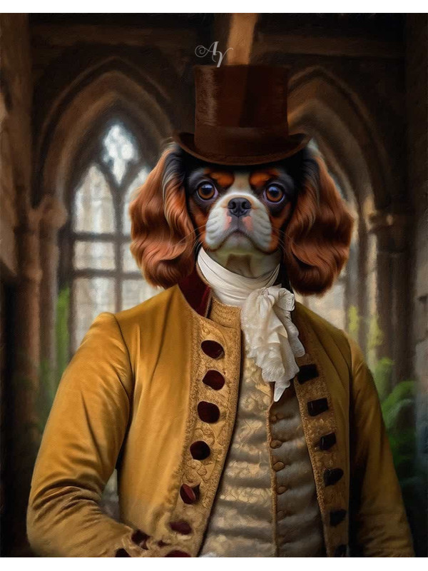 Noble Lords Pet Period Style Customized Photo Paintings