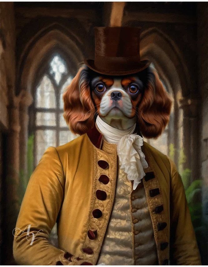 Noble Lords Pet Period Style Customized Photo Paintings Noble Lords Pet Period Style Customized Photo Paintings