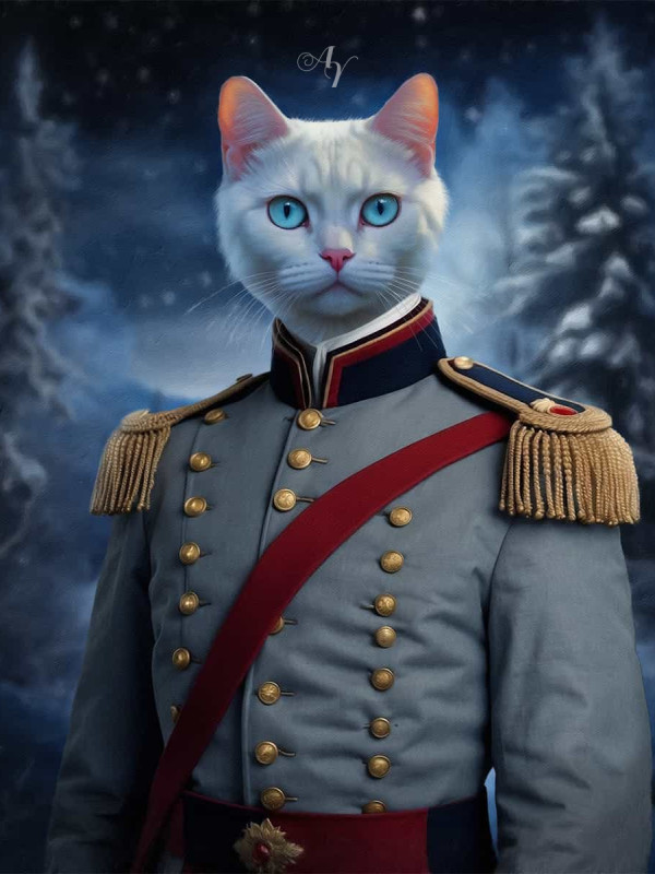 Vintage Military Pet Customized Photo Paintings