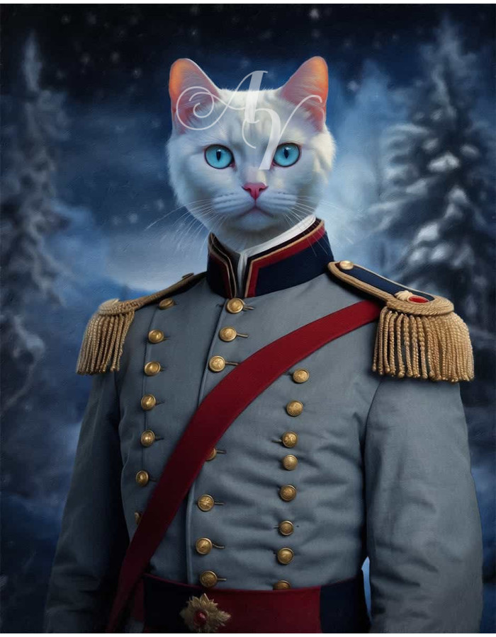 Vintage Military Pet Period Costume Customized Photo Paintings Vintage Military Pet Period Costume Customized Photo Paintings