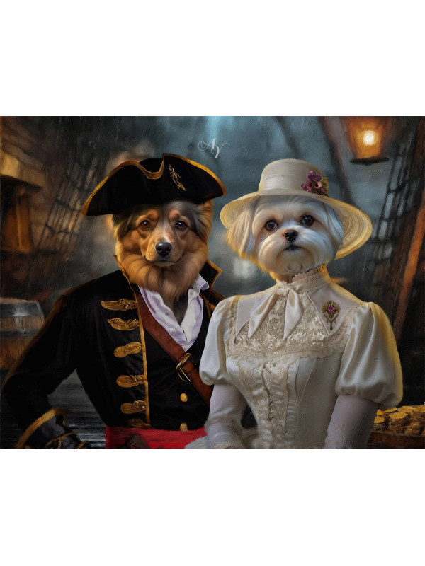 Pirate Costume Pet Customized Photo Paintings