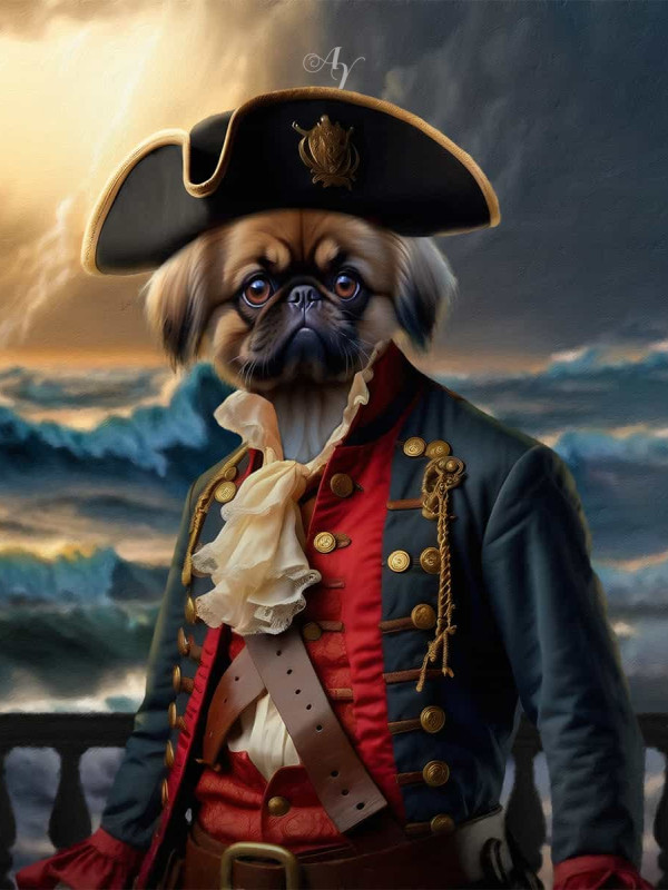 Pirate Costume Pet Customized Photo Paintings