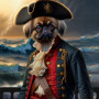 Pirate Costume Pet Customized Photo Paintings