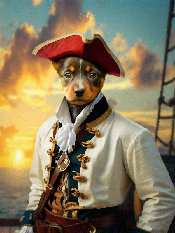 Pirate Costume Pet Customized Photo Paintings