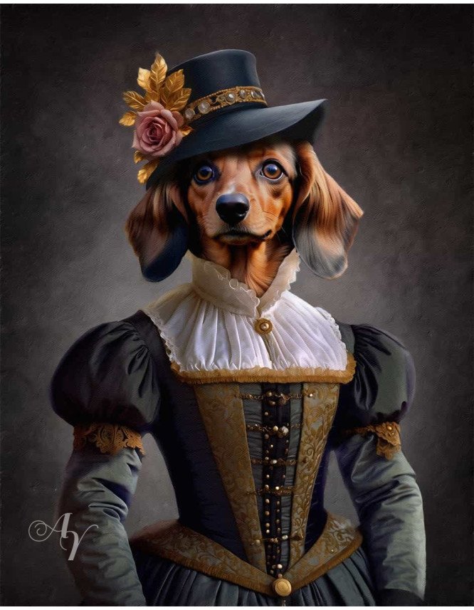 Noble Ladies Pet Period Style Customized Photo Paintings Noble Ladies Pet Period Style Customized Photo Paintings