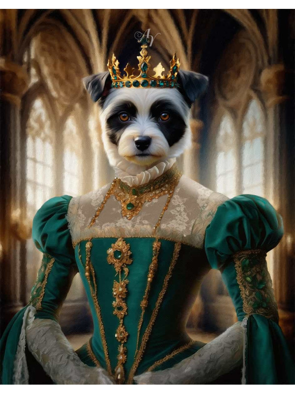 Queen Pet Period Style Customized Photo Paintings