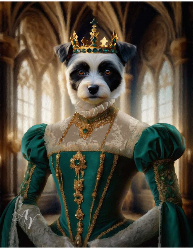 Queen Pet Period Style Customized Photo Paintings