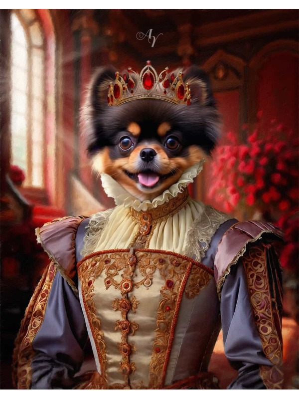 Queen Pet Period Style Customized Photo Paintings