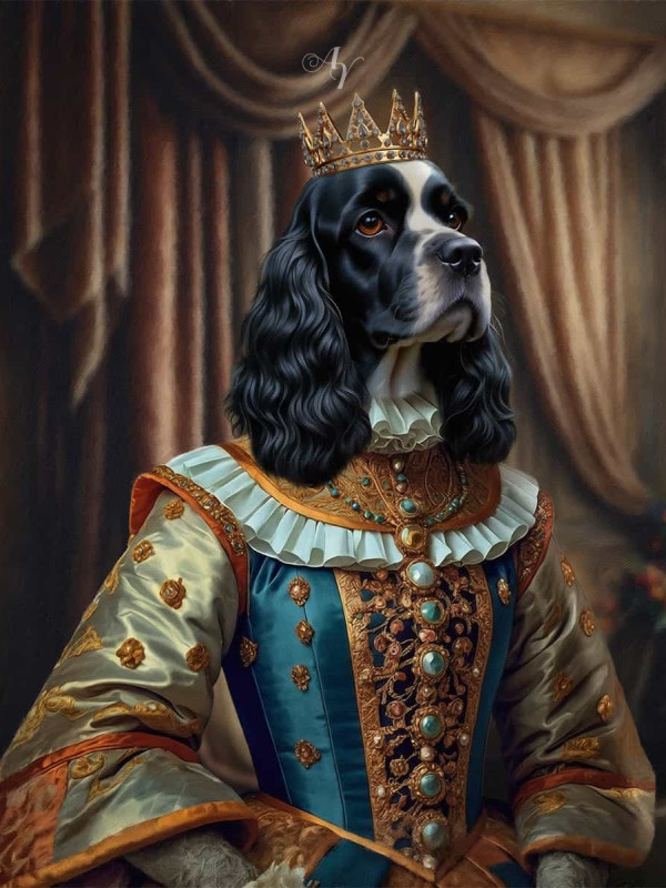 Queen Pet Period Style Customized Photo Paintings
