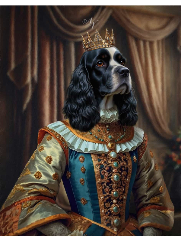 Queen Pet Period Style Customized Photo Paintings