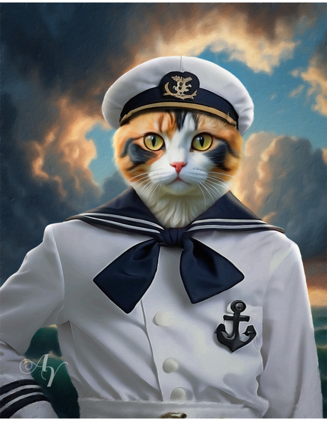 American Military Costume Pet Customized Photo Paintings American Military Costume Pet Customized Photo Paintings