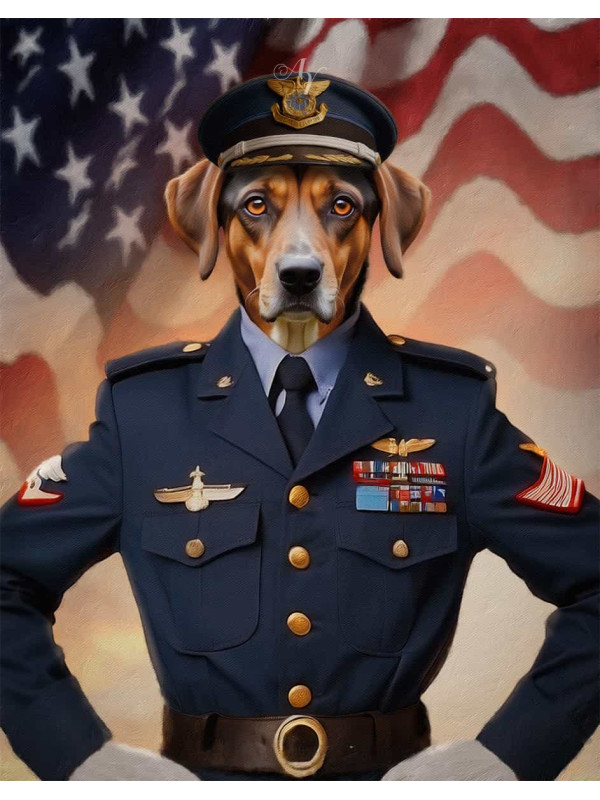 Custom Pet Military Customized Photo Paintings