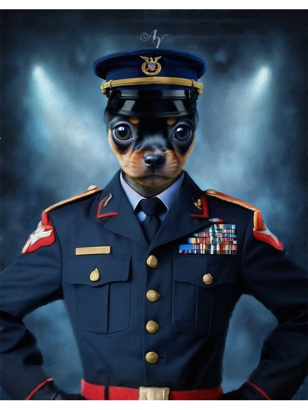 Custom Pet Military Customized Photo Paintings
