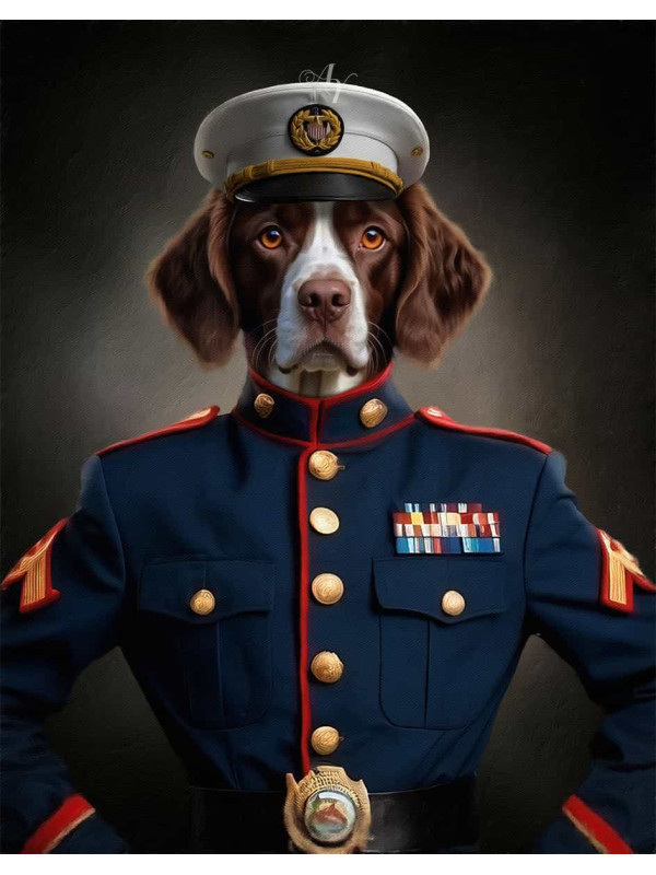 Custom Pet Military Customized Photo Paintings