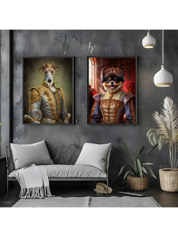 Queen Pet Period Style Customized Photo Paintings