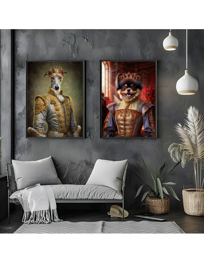 King Pet Period Customized Photo Paintings King Pet Period Customized Photo Paintings
