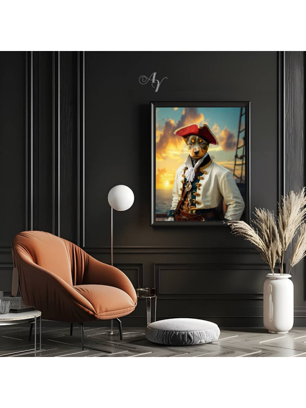 Pirate Costume Pet Customized Photo Paintings