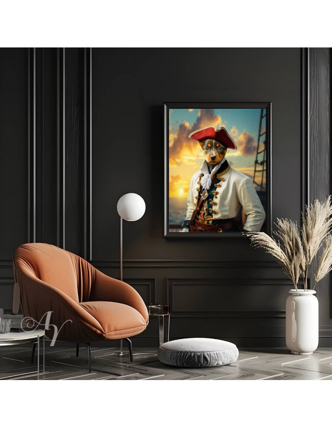 Pirate Costume Pet Customized Photo Paintings