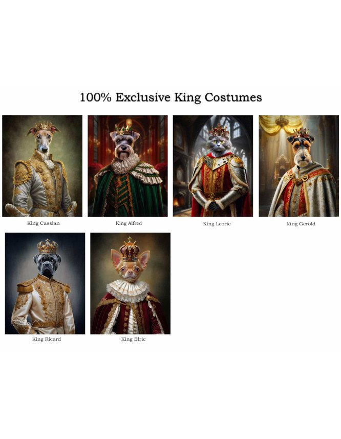 King Pet Period Customized Photo Paintings King Pet Period Customized Photo Paintings