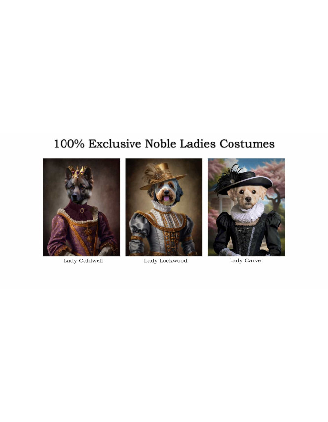 Noble Ladies Pet Period Style Customized Photo Paintings Noble Ladies Pet Period Style Customized Photo Paintings