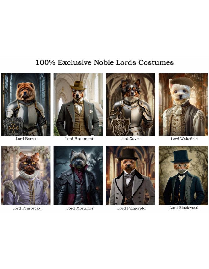 Noble Lords Pet Period Style Customized Photo Paintings Noble Lords Pet Period Style Customized Photo Paintings