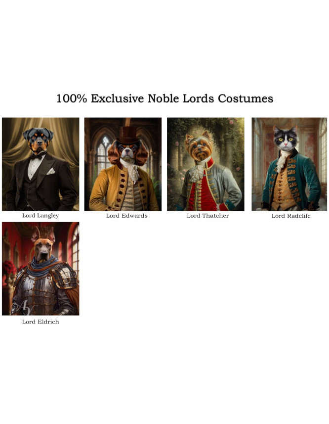 Noble Lords Pet Period Style Customized Photo Paintings Noble Lords Pet Period Style Customized Photo Paintings
