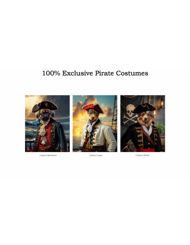 Pirate Costume Pet Customized Photo Paintings Pirate Costume Pet Customized Photo Paintings