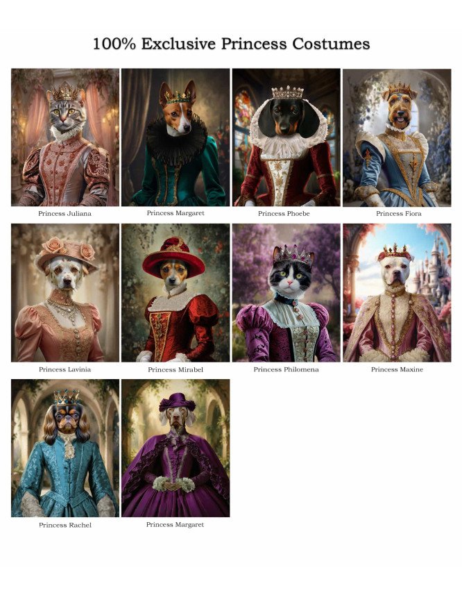 Princess Pet Customized Photo Paintings Princess Pet Customized Photo Paintings