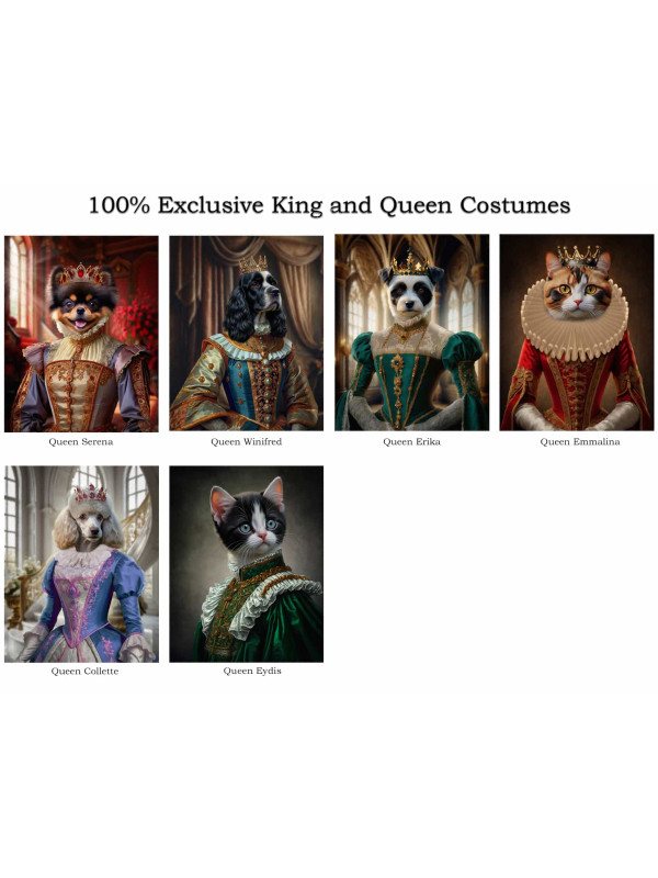 Queen Pet Period Style Customized Photo Paintings