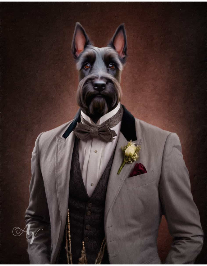 Victorian Bride - Groom Pet Costume Customized Photo Paintings Victorian Bride - Groom Pet Costume Customized Photo Paintings
