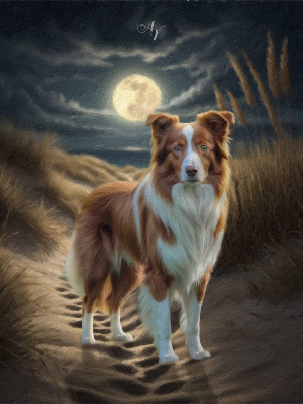 Beach Scene Pet Customized Photo Paintings