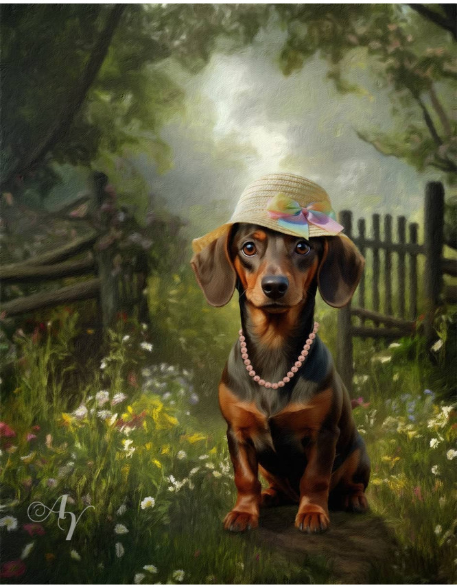 Spring Theme Pet Customized Photo Paintings
