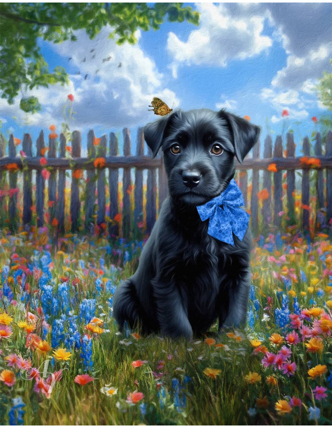 Spring Theme Pet Customized Photo Paintings Spring Theme Pet Customized Photo Paintings