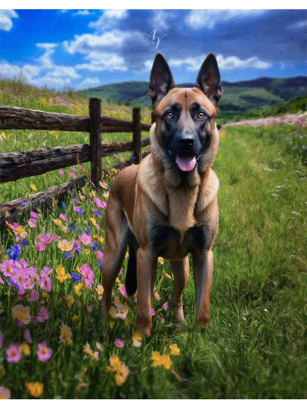 Spring Theme Pet Customized Photo Paintings