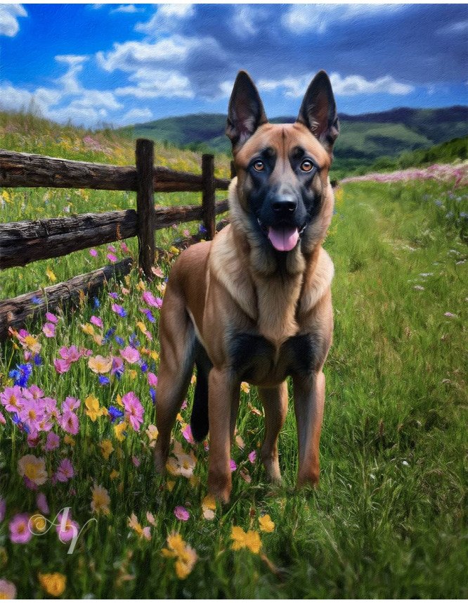 Spring Theme Pet Customized Photo Paintings Spring Theme Pet Customized Photo Paintings