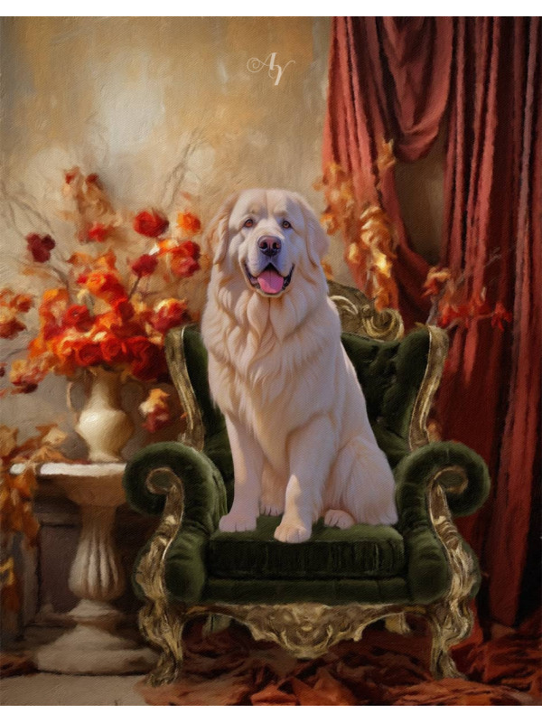 Autumn Theme Pet Customized Photo Paintings on Canvas