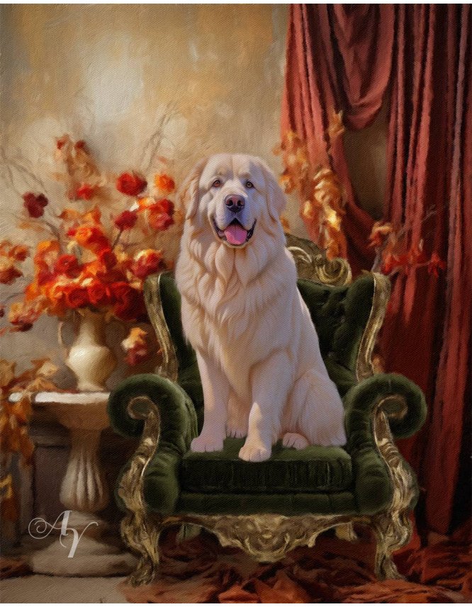 Autumn Theme Pet Customized Photo Paintings on Canvas