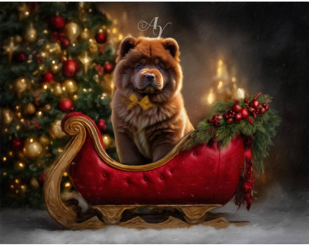 Pet Holiday Customized Photo Paintings