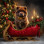 Red Sleigh Christmas Pet Customized Photo Paintings