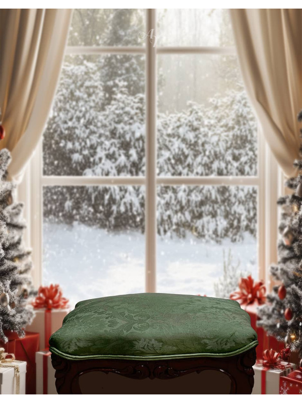 Snowy Window Christmas Holiday Pet Customized Photo Paintings