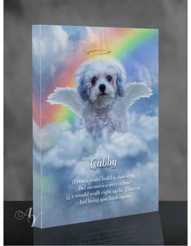 Angel Wings Pet Memorial Customized Photo Paintings Angel Wings Pet Memorial Customized Photo Paintings