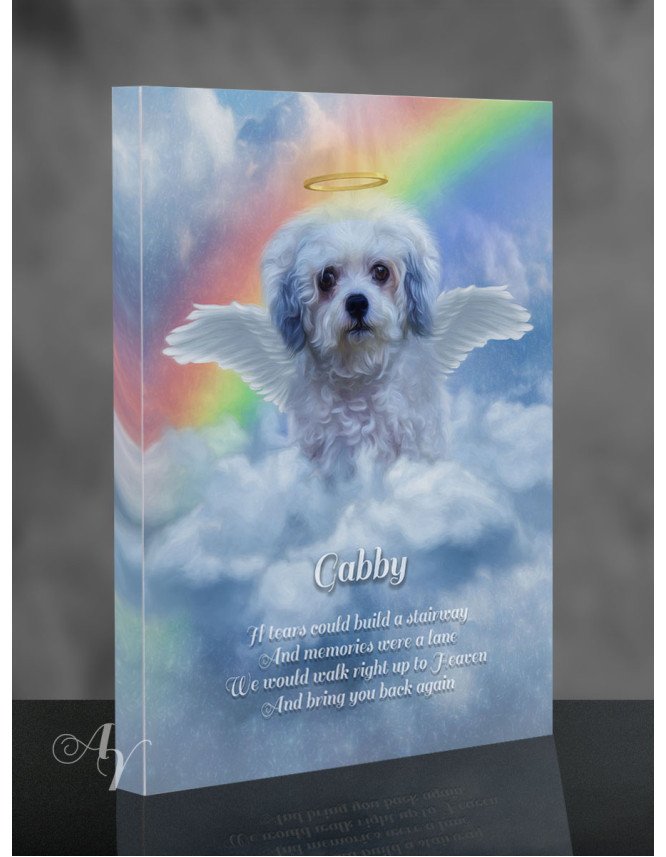 Angel Wings Pet Memorial Customized Photo Paintings Angel Wings Pet Memorial Customized Photo Paintings