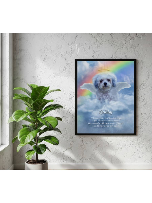 Angel Wings Pet Memorial Customized Photo Paintings