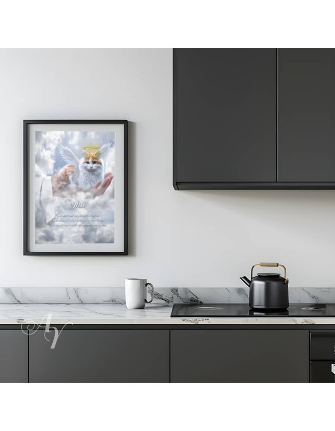 In Gods Hand Pet Memorial Customized Photo Paintings