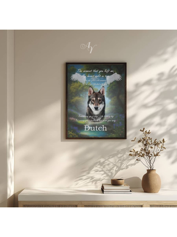 Heavens Garden Pet Loss Memorial Customized Photo Paintings