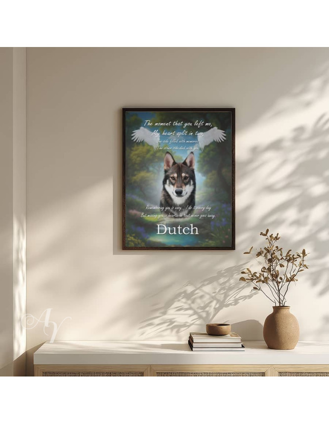 Heavens Garden Pet Loss Memorial Customized Photo Paintings
