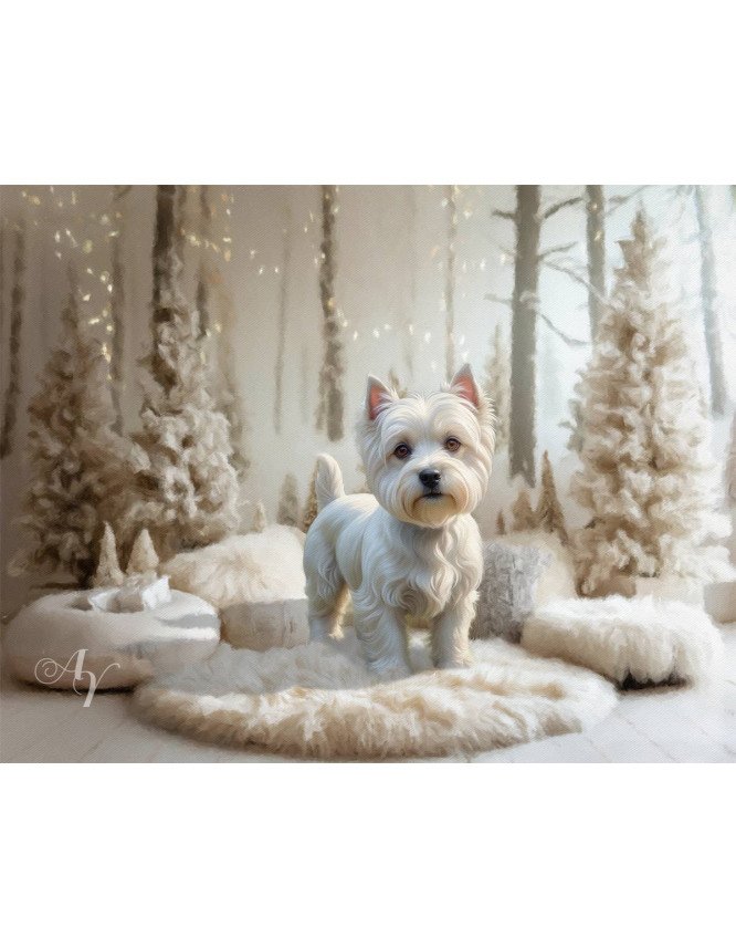 Festive Christmas Holiday Pet Customized Photo Paintings Festive Christmas Holiday Pet Customized Photo Paintings